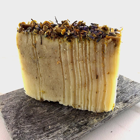 Calming Lavender and Chamomile Vegan Soap - The Cura Way