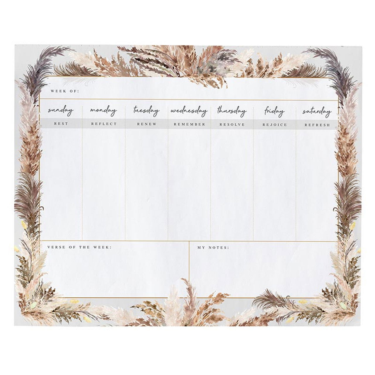 Weekly Desk Planner - Fully Known, Fully Loved - The Cura Way