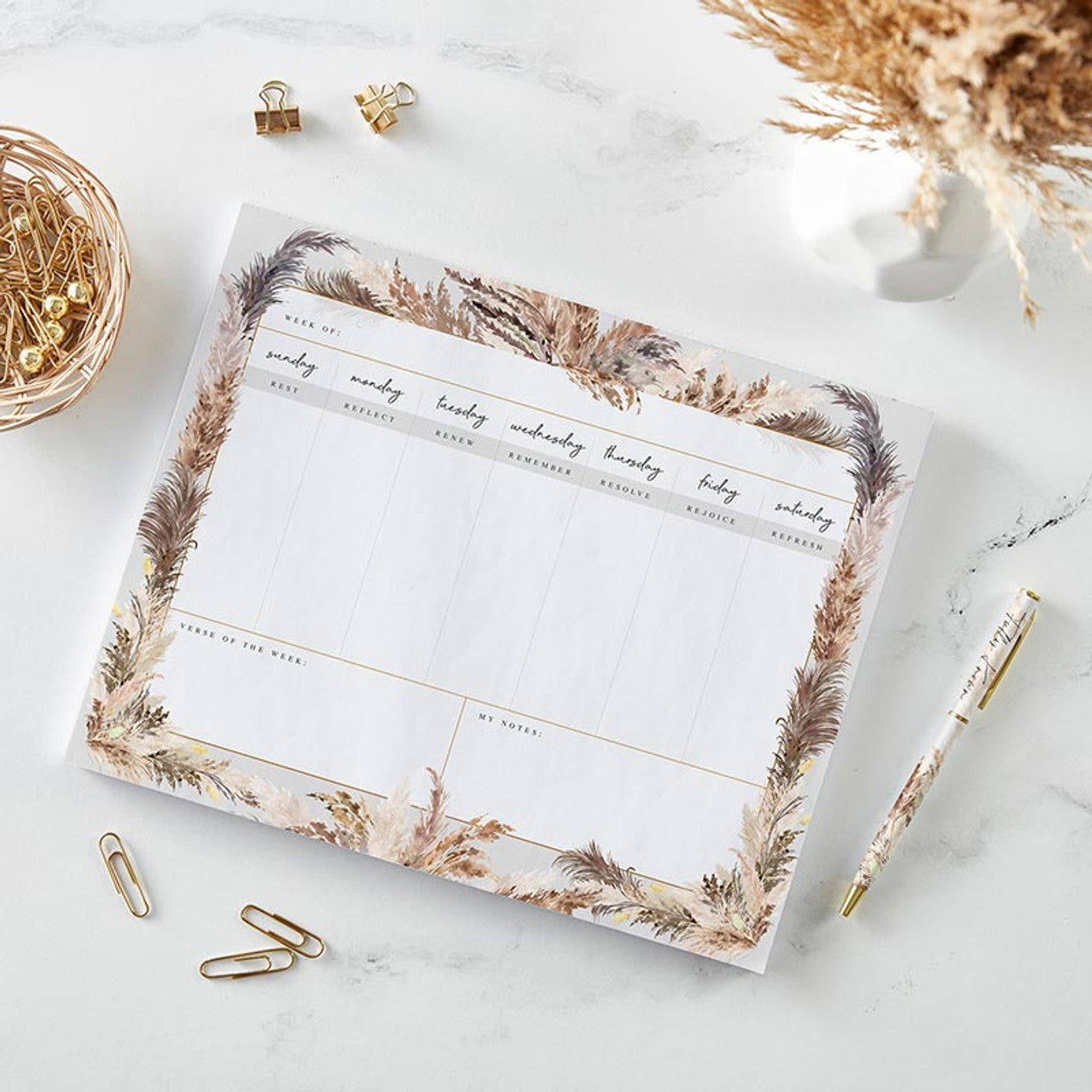 Weekly Desk Planner - Fully Known, Fully Loved - The Cura Way