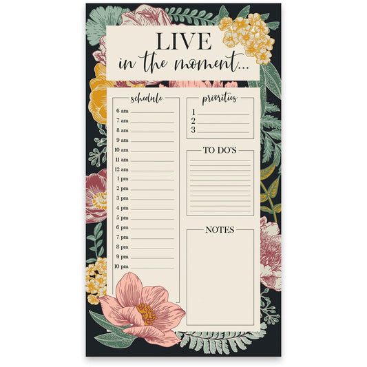 Live In The Moment Daily Large Notepad Planner - The Cura Way